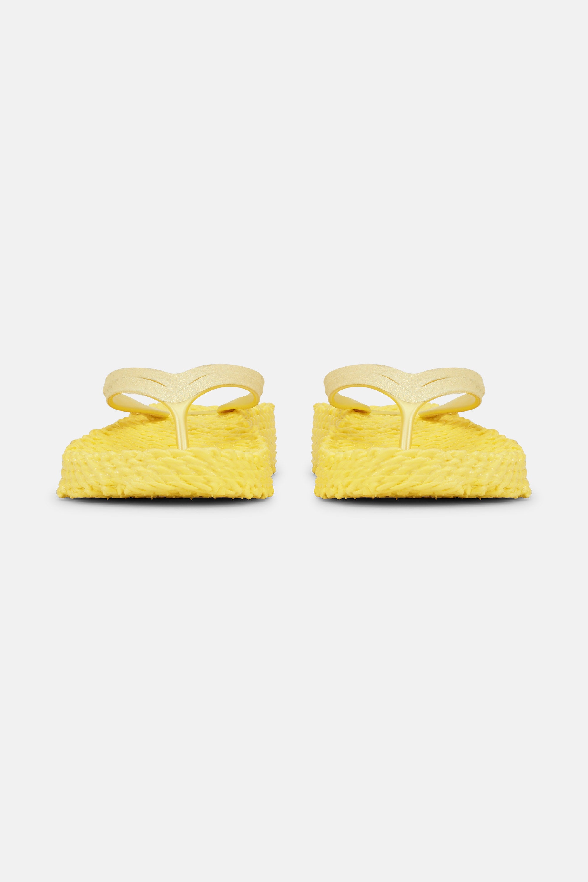 Platform Flip-flops Glitter - Pale Banana
